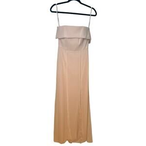NWT Bella Blush Luxurious Chiffon Pink Gown. Size 2.